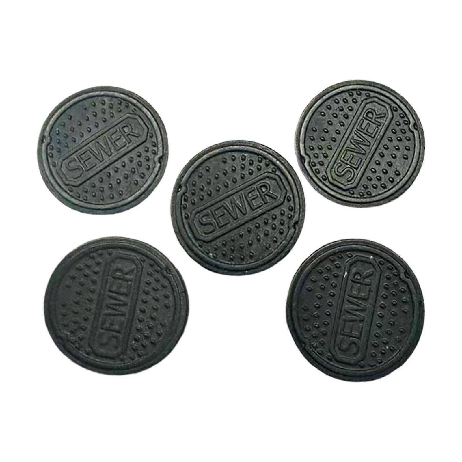 5x 1/64 Scale Manhole Cover Models Display Prop Layout Sand Table Decor Micro