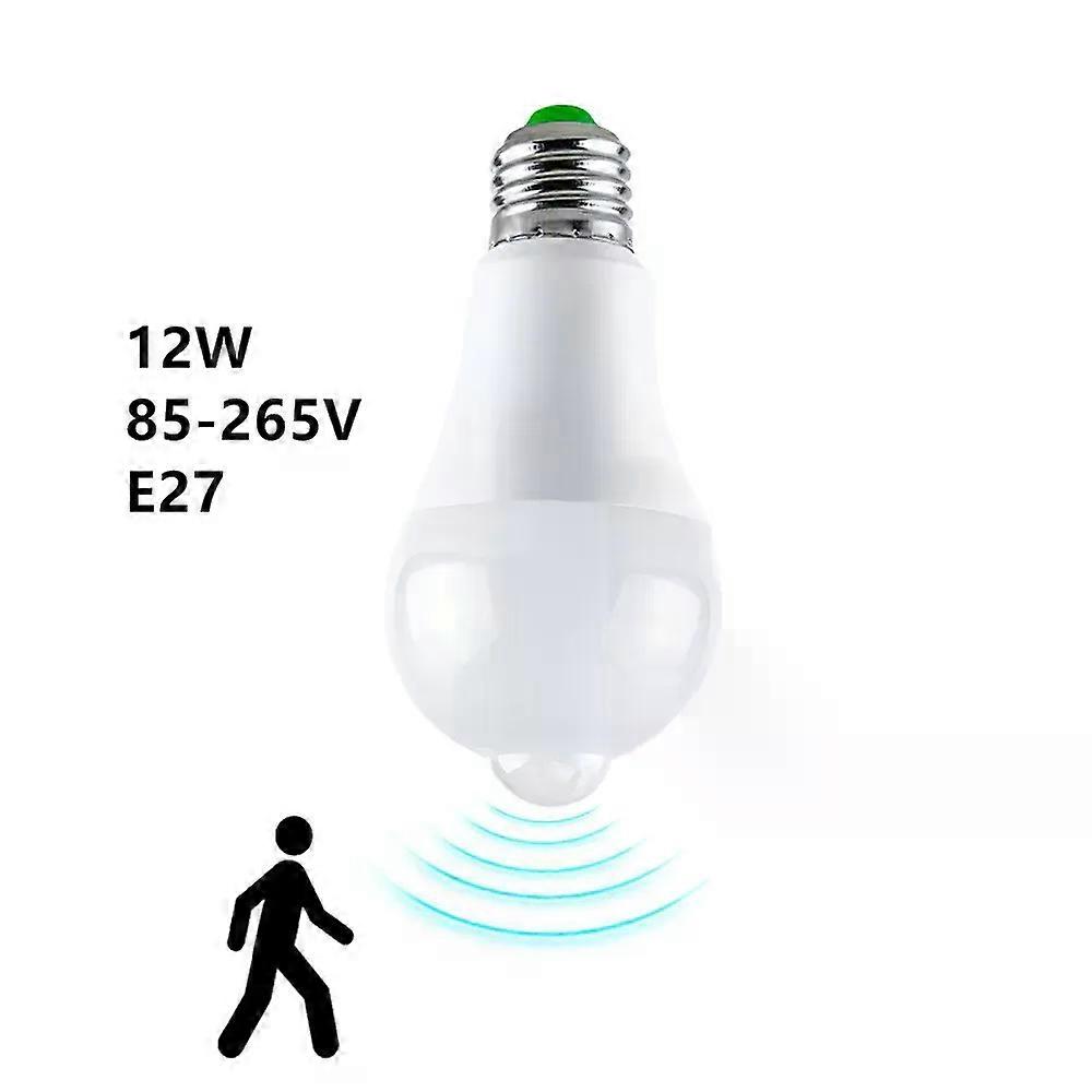 LED PIR Motion Sensor Light Bulb E27 Inteligent Human Infrared Induction White Warm Light Automatic Switch Light Bulb