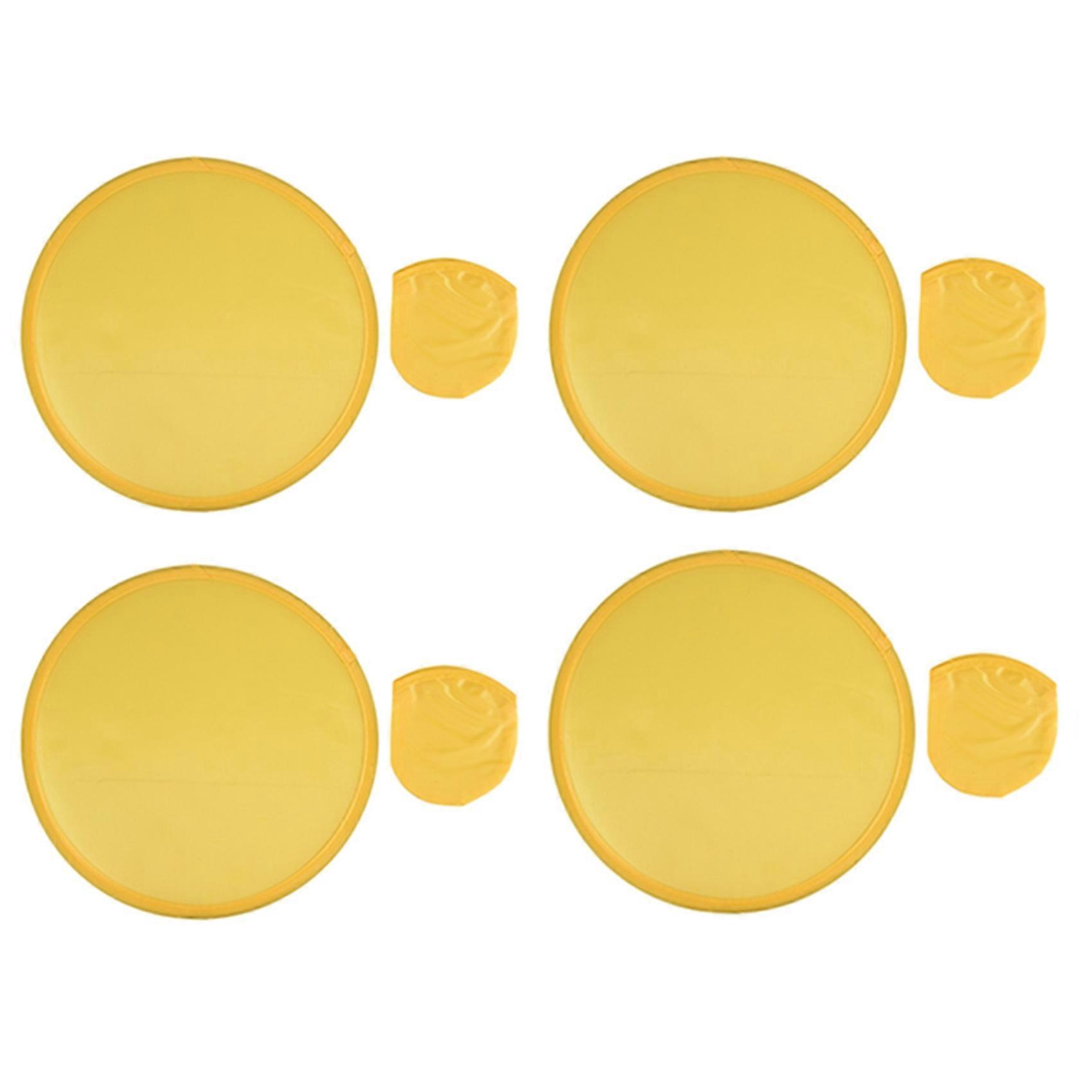 4X Foldable Round Fan-Yellow