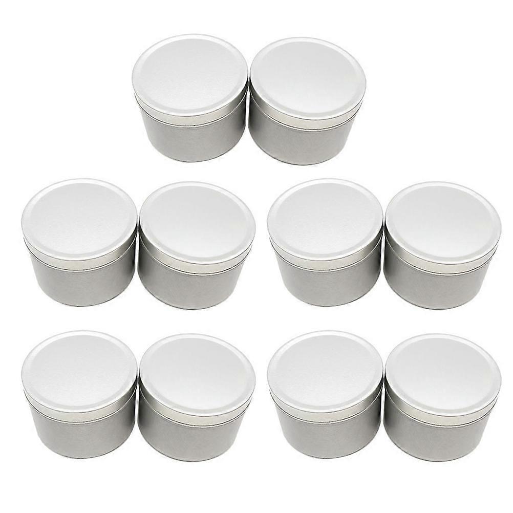 Tinplate Candy Boxes Small Round Container for Candy Storage 24Pcs Silver