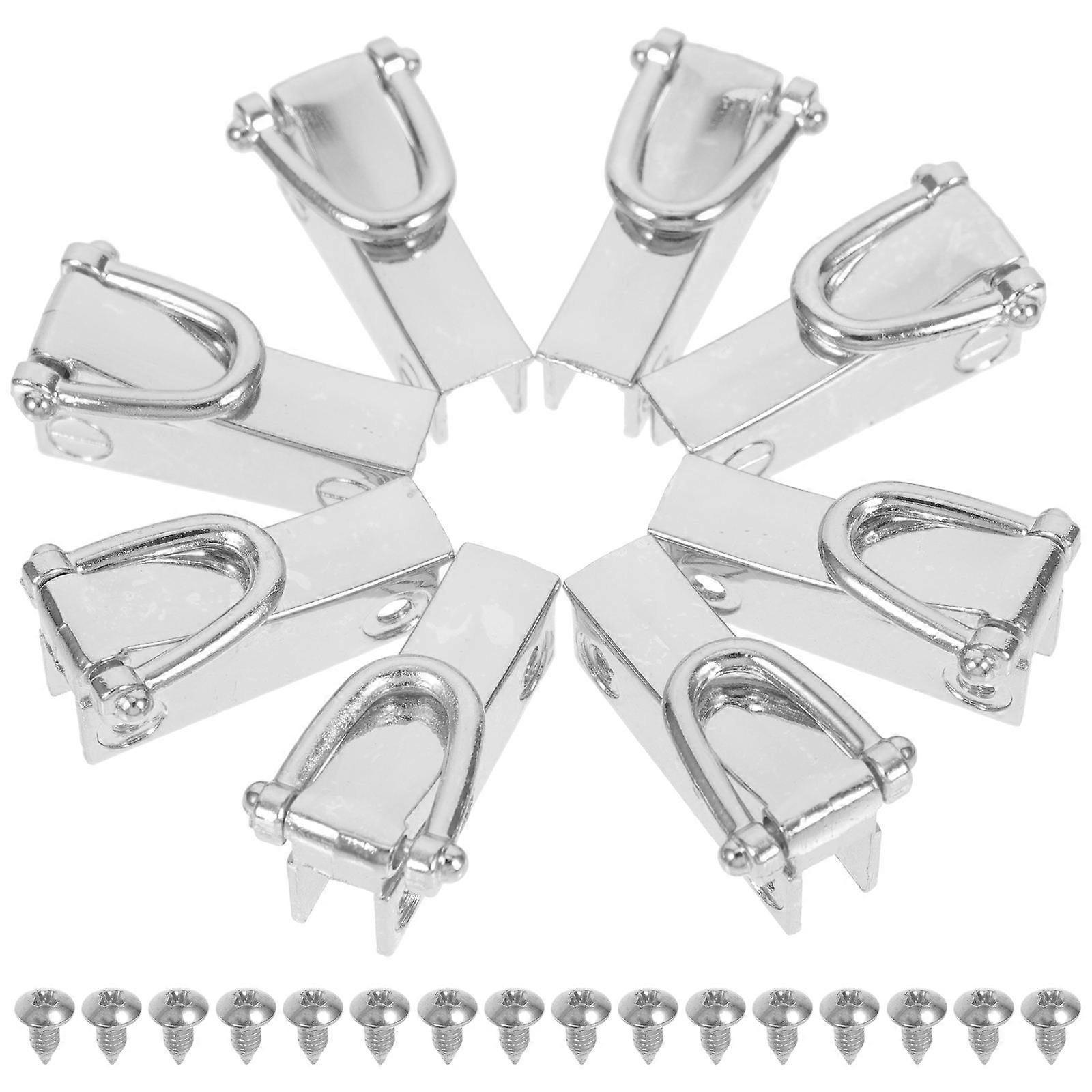 8Pcs Metal D Rings for Crafts with Rotatable Swivel Function