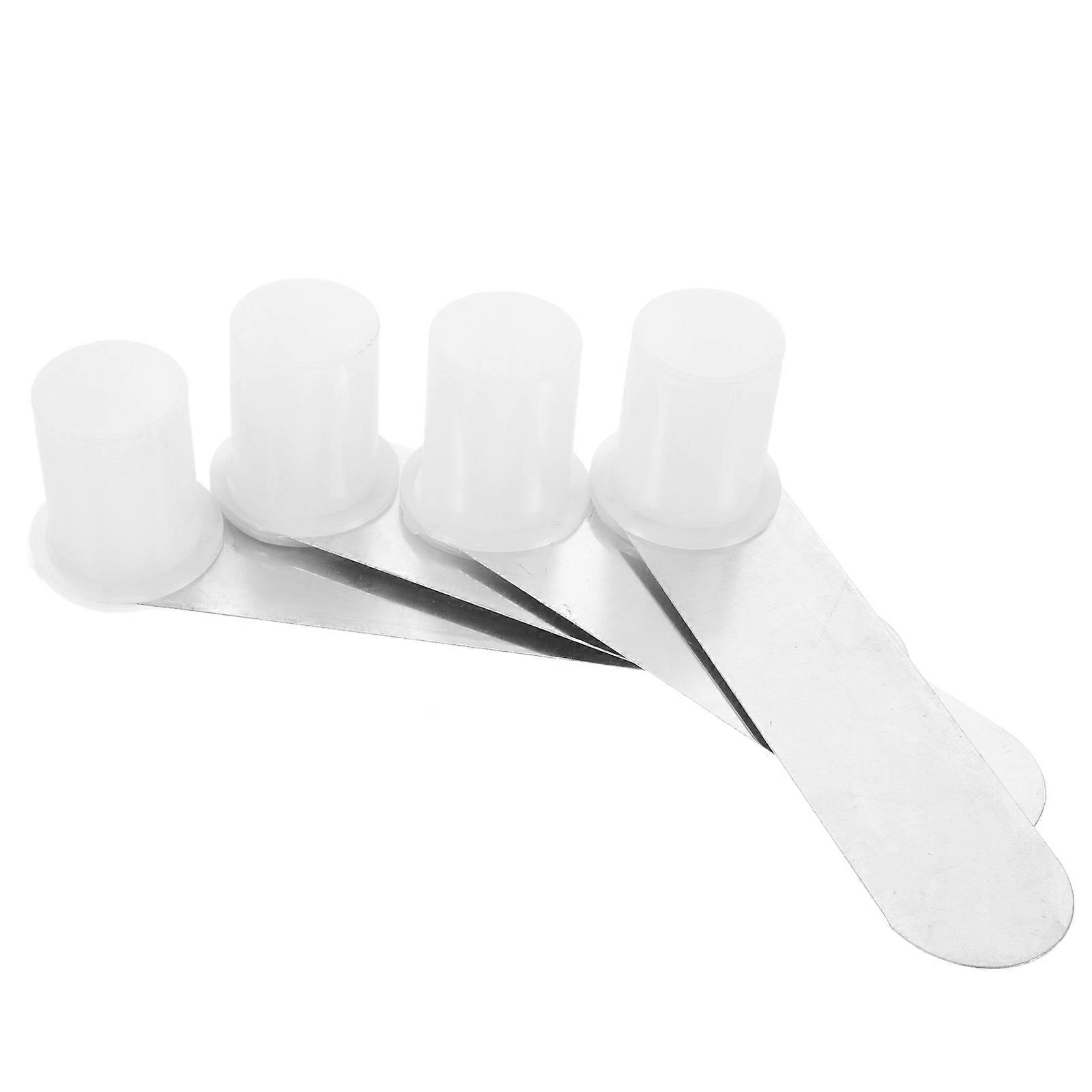 Silver Mosquito Net Pole Base Bed Net Replacement Parts for Stable Setup 4Pcs