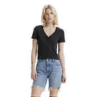 Levis Womens/Ladies Ribbed V Neck Top