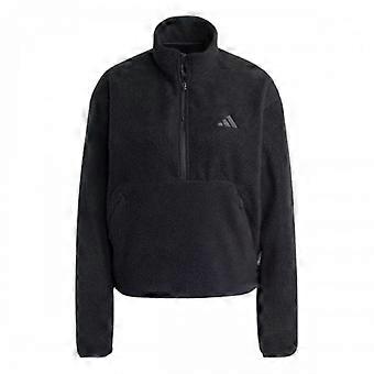 Adidas Womens/Ladies Embroidered Logo Half Zip Long-Sleeved Sweatshirt