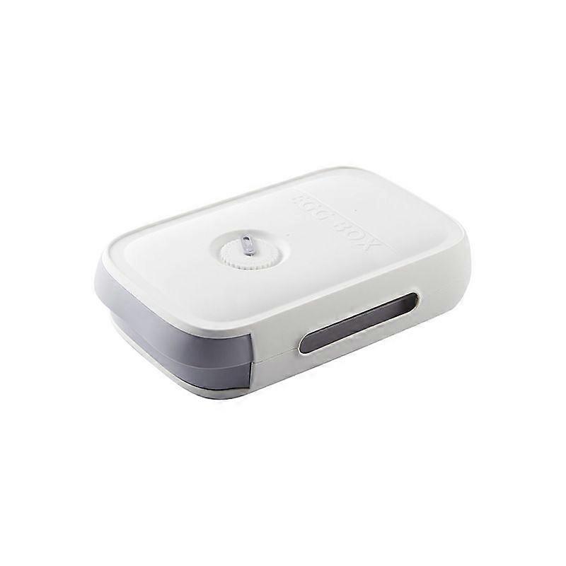 Drawer Egg Container, Portable Egg Holder with Lid, Stackable Anti-drop (White)