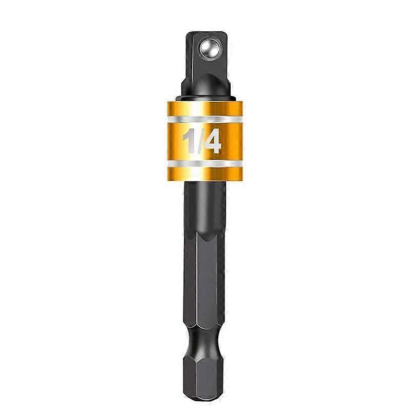1/4" Hex Shank Socket Adapter Extended Impact Drill Bit Tool (black) Single