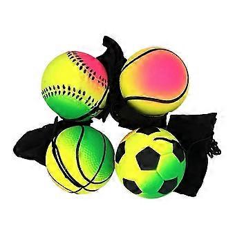 Elastic Wrist Trainer Ball Set, 4-Piece Gym & Home Exercise Equipment