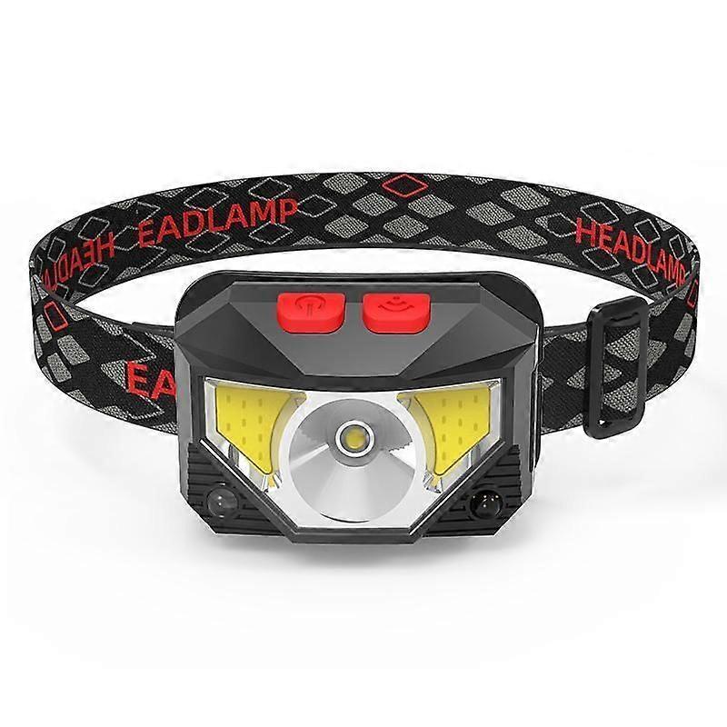 Rechargeable LED Headlamp with Motion Sensor, COB Floodlight, Red Light