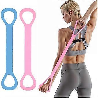2-teiliges Set Widerstandsbänder in Achterform, elastisches Trainingsseil für Arme, Rücken, Brust und Schultern, Yoga, Pilates, Dehnung und körperliche Fitness