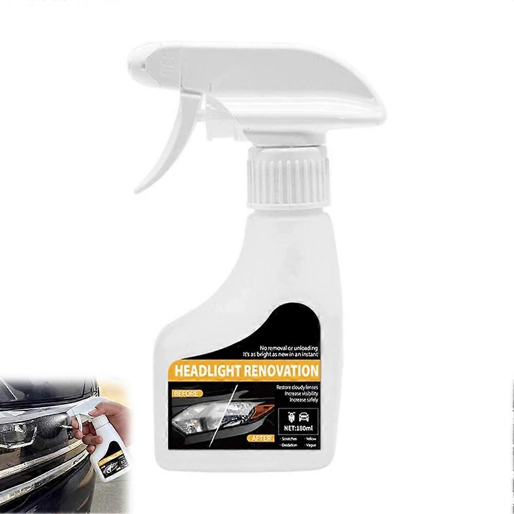 Headlight Renovation Liquid Spray Restore Visibility Weatherproof Protection Complete Kit