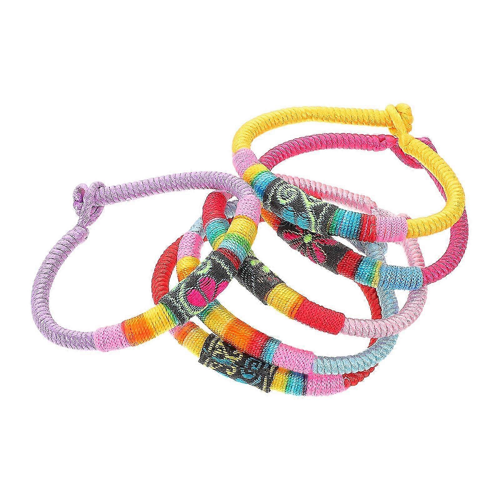 Braided Bracelets Ethnic Design compatible with Women 12Pcs Adjustable String