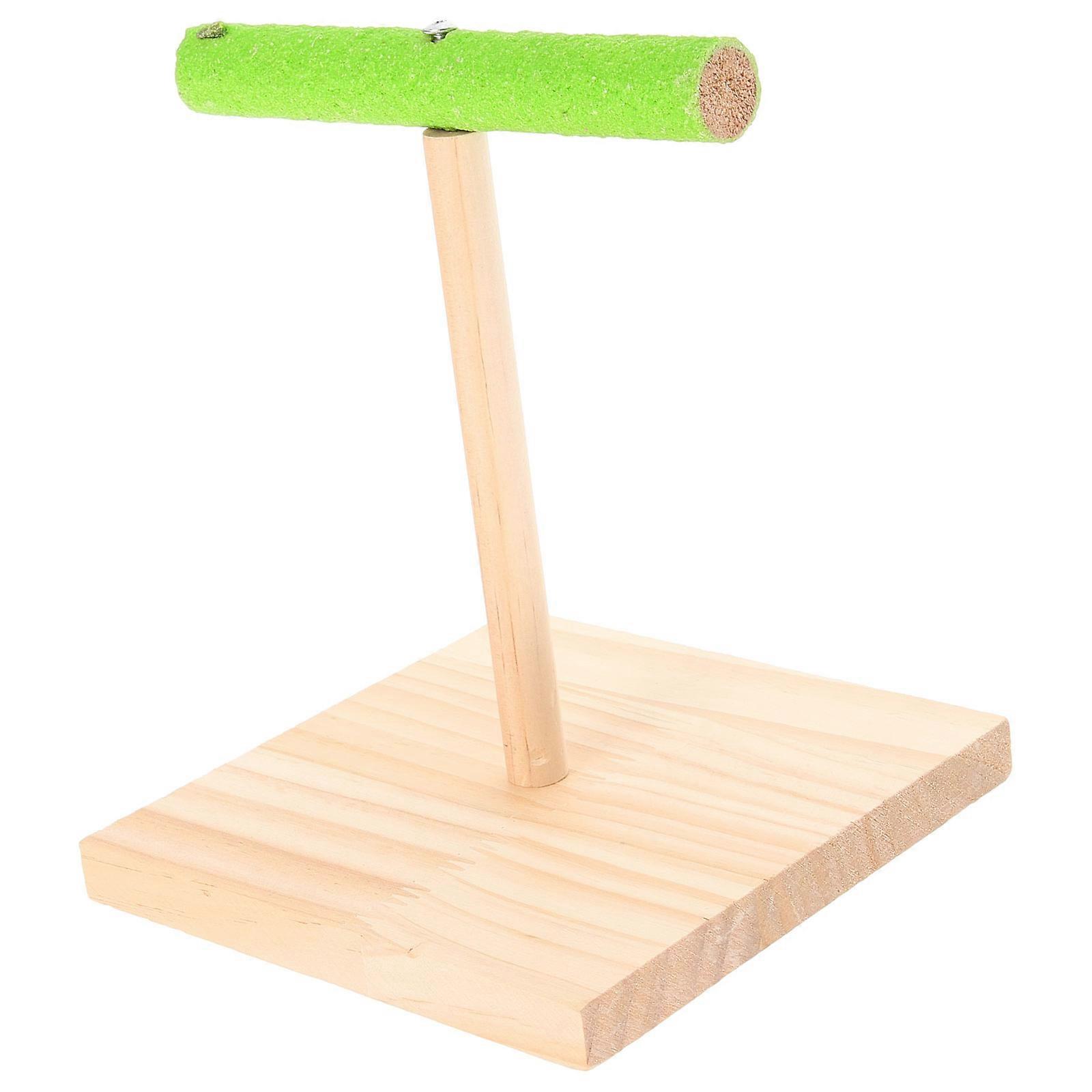 Bird Training Stand Wooden Parrot Perch Stand for Interactive Use