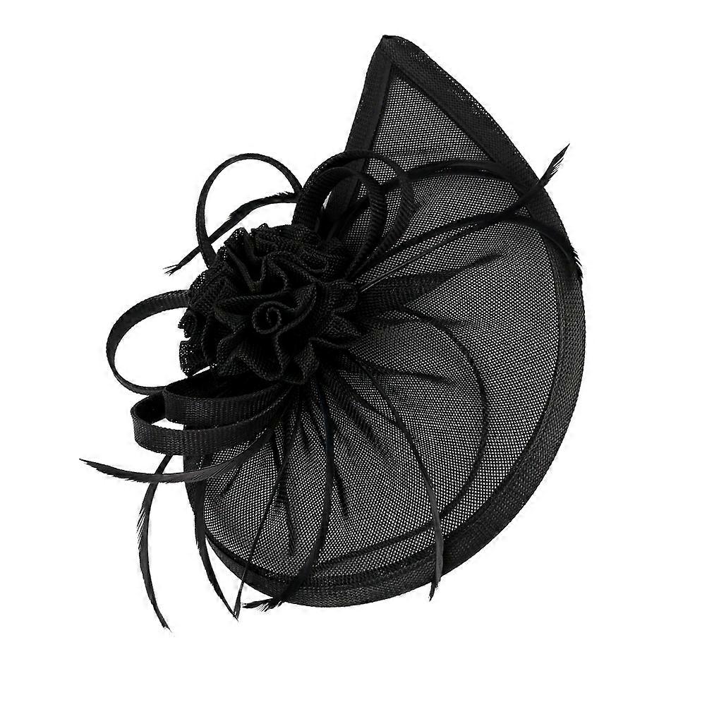 Elegant sort brudehat til bryllupsfest