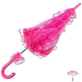 Lace Parasols Wedding Umbrella for Decoration 5Pcs Rosy Color Elegant Design