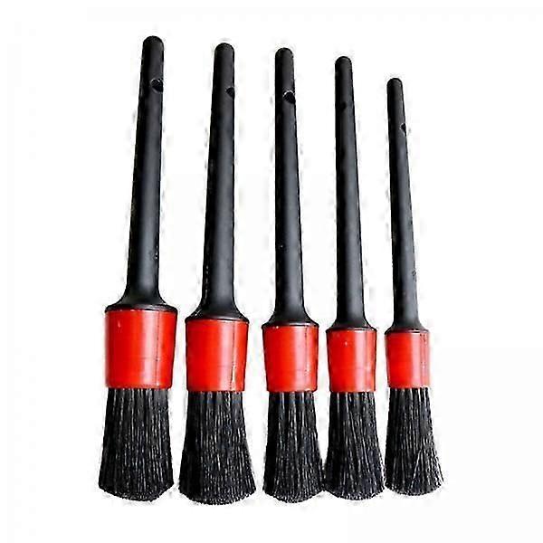 12x Car Interior Brush Set 5 Different Size Brushes Plastic
