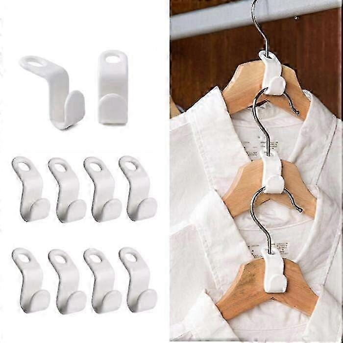 40-pack Clothes hanger - Connection hook - Organizer White