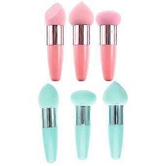 Make-up-Schwämme, Nass- und Trocken-Make-up-Stifte mit Griff, 24-teiliges Kosmetik-Werkzeugset