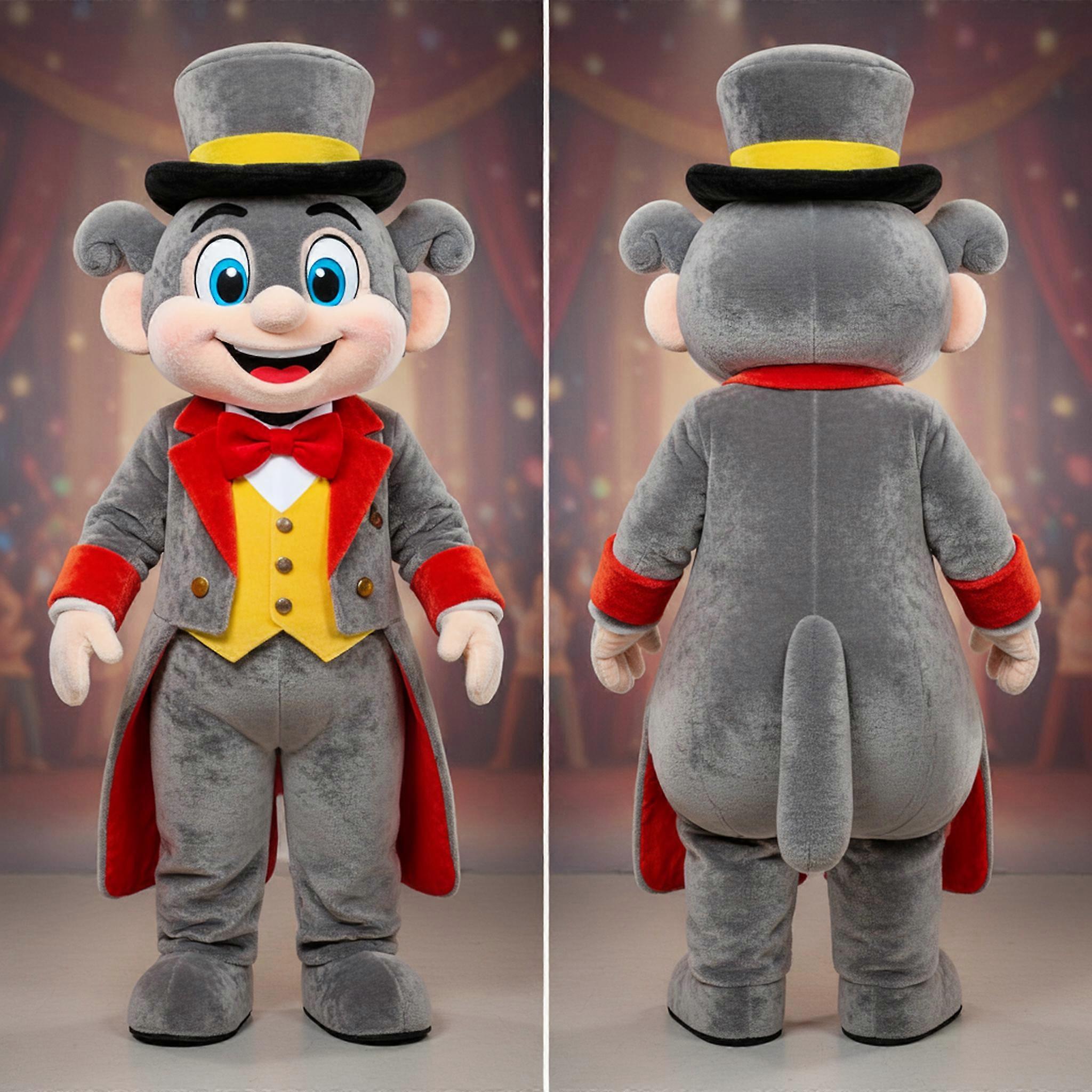 MASTICOT Velvety Gray Jovial Ring Master Mascot