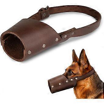 Hide & Drink, Leather Dog Muzzle Guard, Secure Pet Accessory, Pitbull German Shepherd & Any Breeds, Small Medium Large, Handmade (Large)