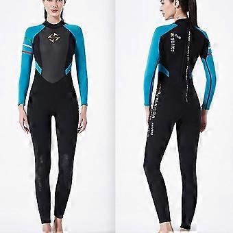 Neoprenanzüge Frauen 3mm Neopren Tauchanzüge Surfen Schwimmen Langarm halten warm zurück Reißverschluss für Wassersport