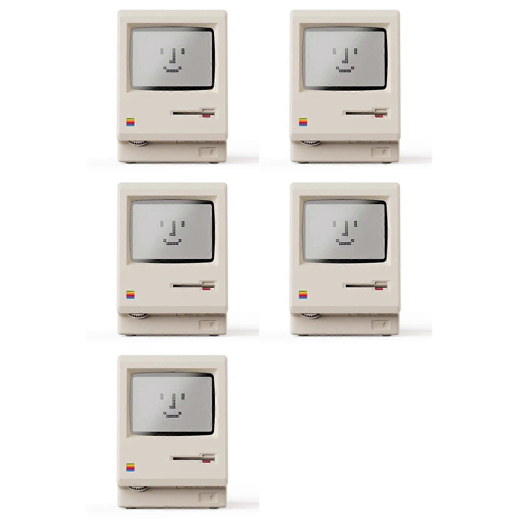5X Maclock Retro Clock Creativity Alarm Clock Student Specific Wake Up Artifact Desktop Decor Computer Keyboard