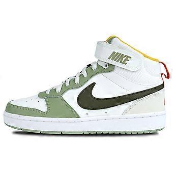 Nike Court Borough Mid Off White Green GS FV3649-171