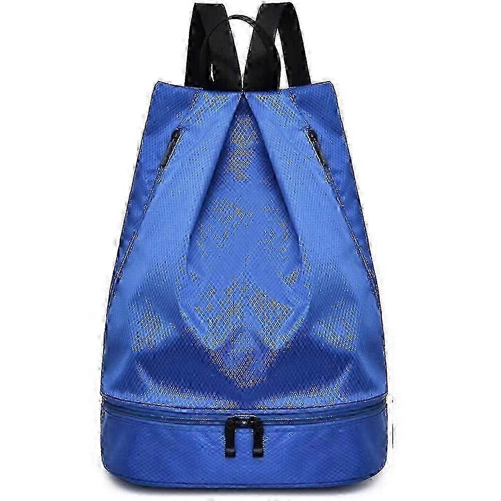 Drawstring Backpack String Bag Waterproof With Shoes Compartment 26-27