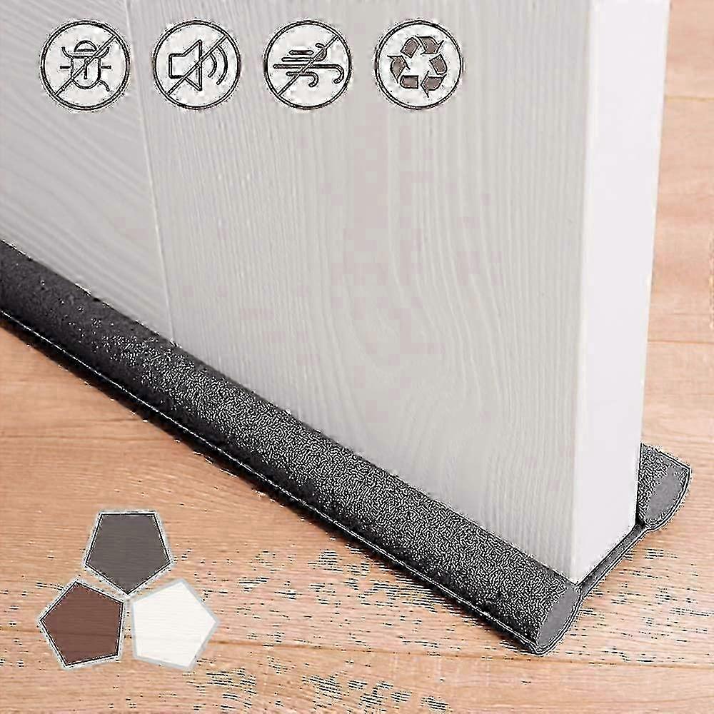 Black for Home Use Adjustable Double Under Door Draft Stopper