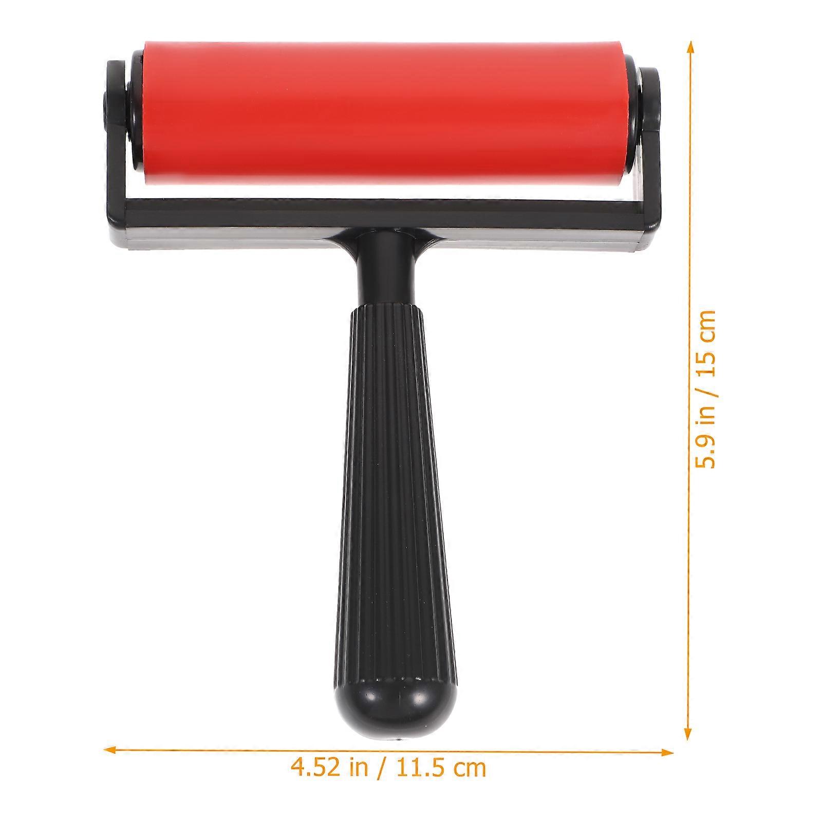 Printmaking Roller Rubber Roller for Printmaking Use 10Cm Red