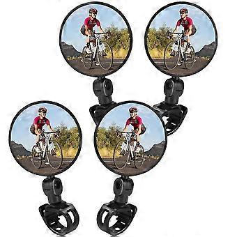 Bike Mirrors, 4pcs Bike Rear View Mirrors,Adjustable Rotatable Handlebar Mounted Plastic Convex Mirror for Mountain Road Bike Y