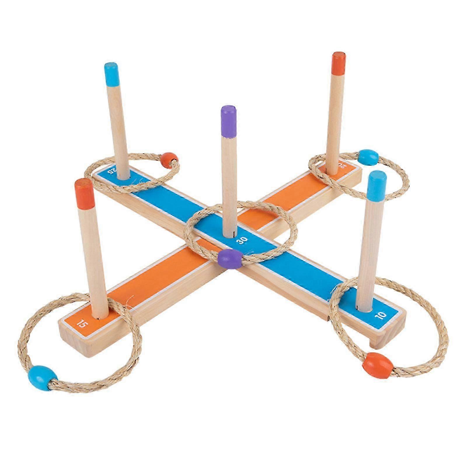 Portable Wooden Ring Toss Game