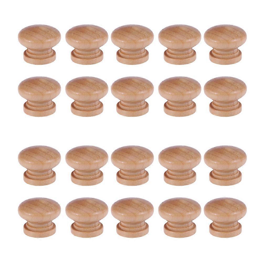 Drawer Knobs Wooden Pull Handle for Cabinet Use 60Pcs Mushroom Style Pull Knobs