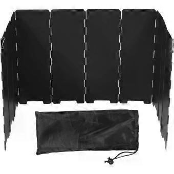 Foldable Camping Stove Wind Screen, 10-Panel Iron Burner Shield