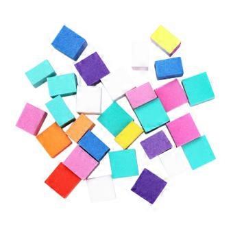 Nail Block 3Pcs Bag Colorful Nail Sponge for Smooth and Shiny Nails