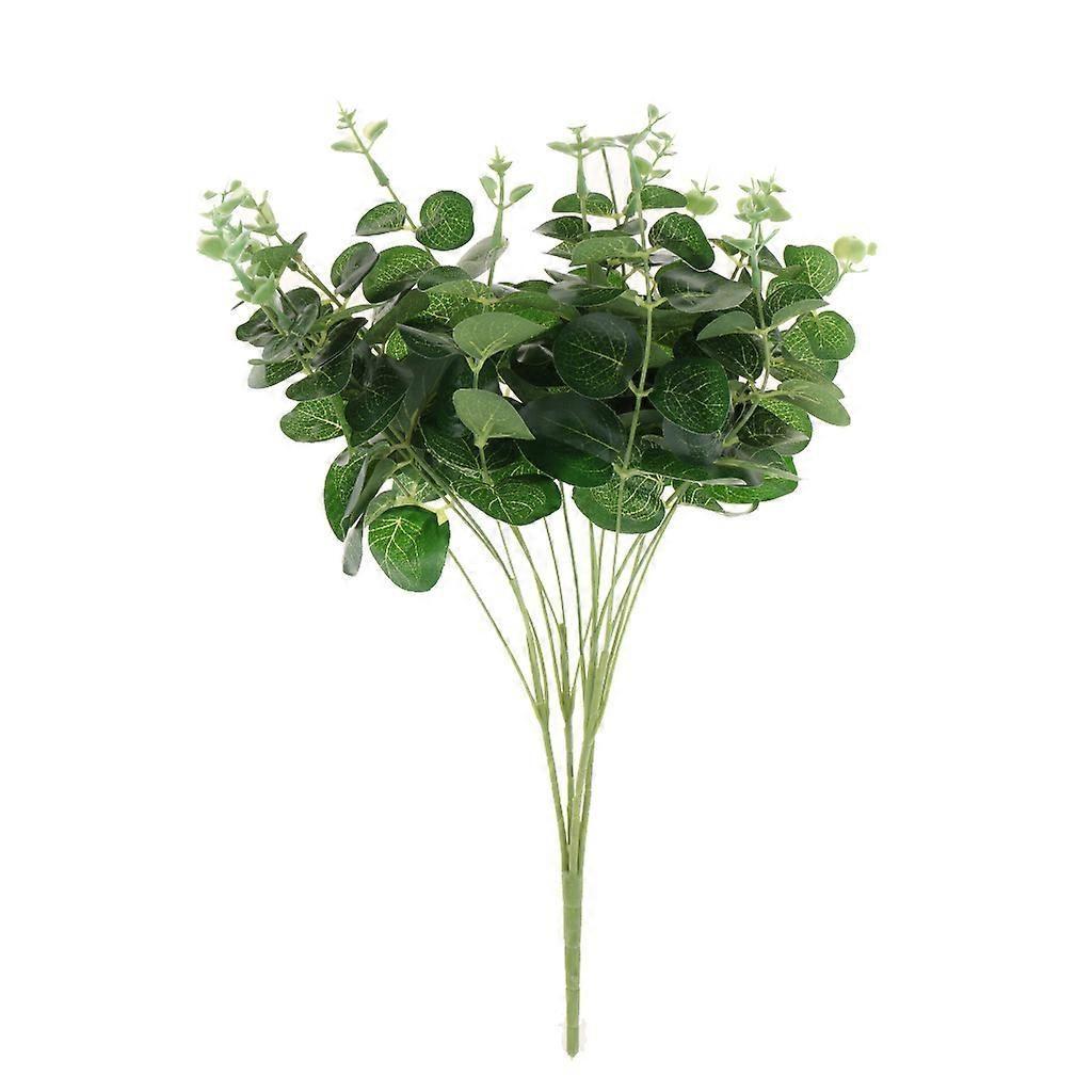 Compatible with Compatible with Artificial Simulation Eucalyptus Leaves Plastic Flants for Home Garden