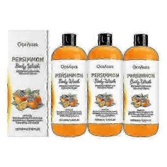 3x Persimmon Body Wash voor het bestrijden van lichaamsgeur - Zuiverende, deodoriserende zeep voor het verwijderen van geur ZZ58
