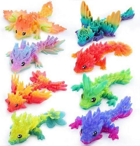 8 Pcs 3D Printed Dragon_tak