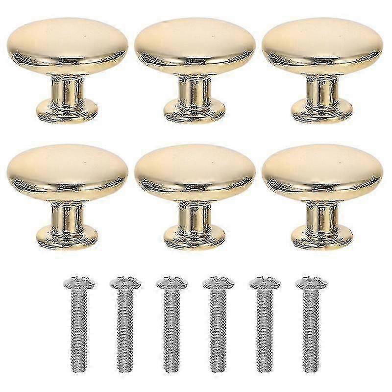 Cabinet Drawer Handles Knobs Single Hole Round 6 Piece