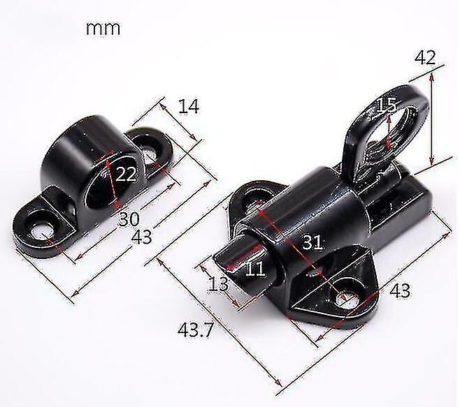 4 Pack Black Aluminum Alloy Security Automatic Window Gate Lock Spring Load Bolt Latch