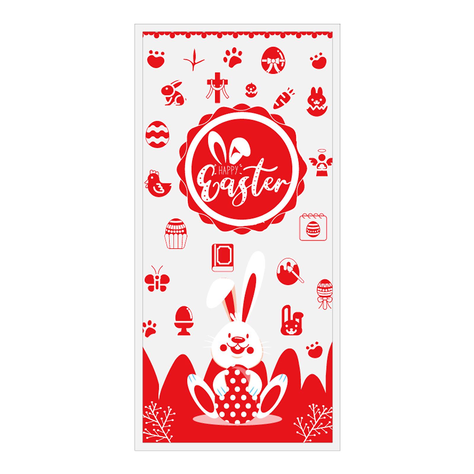 50 PCS Easter Theme Bags Plastic Material for Cookie Candy Easter Party Supplies