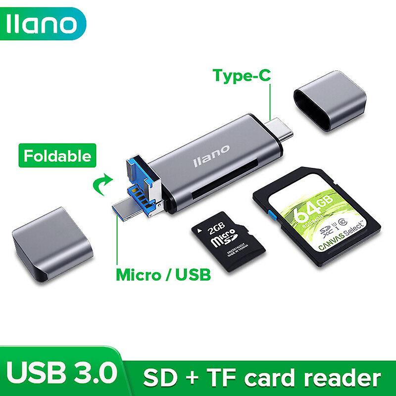 Multi-function Five-in-one Card Reader Supports Otg,usb3.0，sd，type-c，tf，microusb For For Camera,phone, Windows,laptop,pc And More