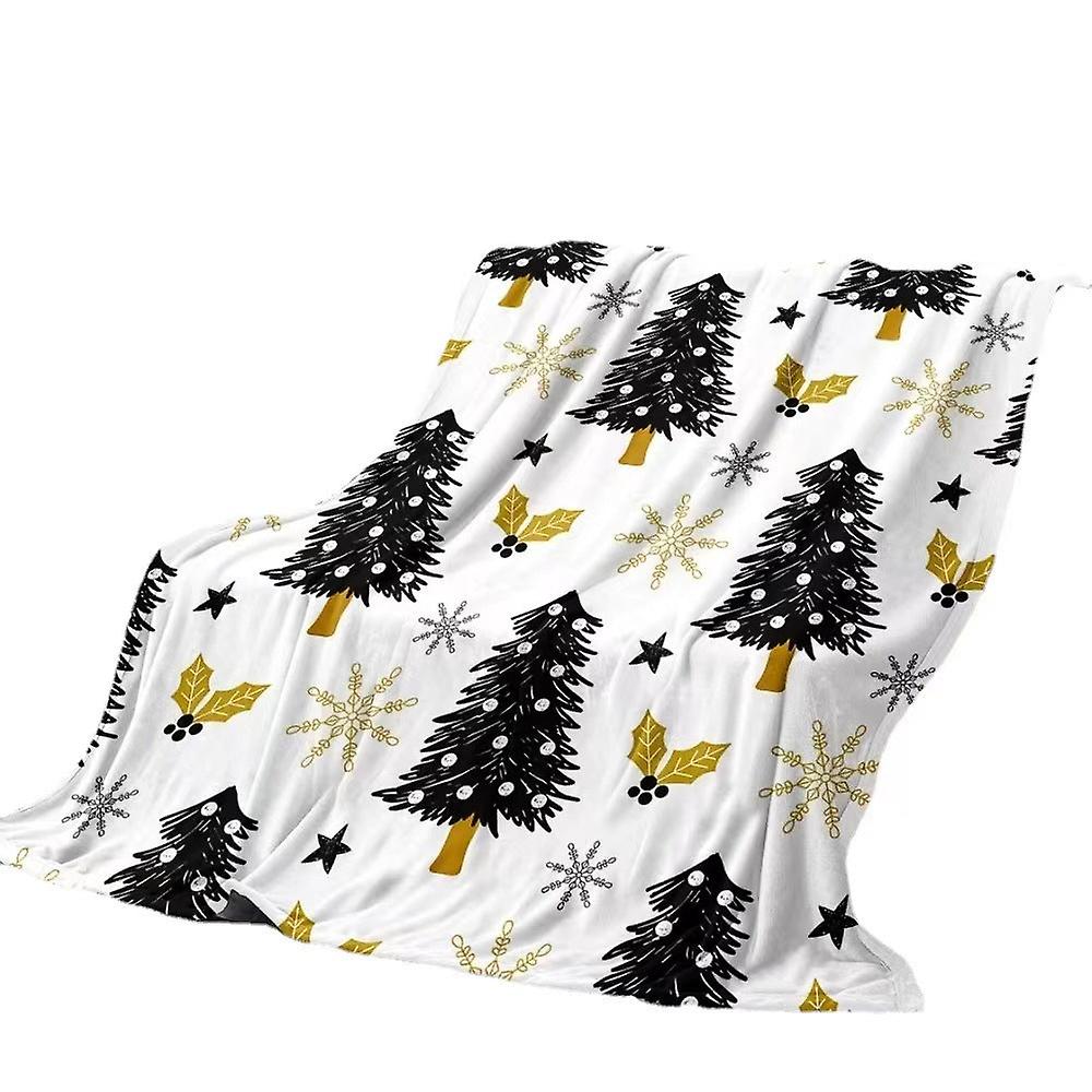 Christmas Throw Blanket Xmas Fleece For Bed Couch Sofa Soft Printed Flannel Casual