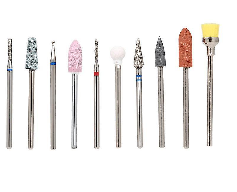 10pcs Nail Drill Bits Set Professional Remove Nail Drill Bit Tools