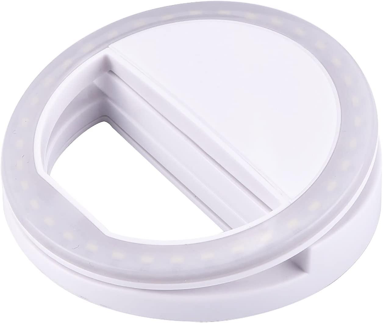 Led Ring Selfie Light Fill Light Night Selfie Smartphone, Vit