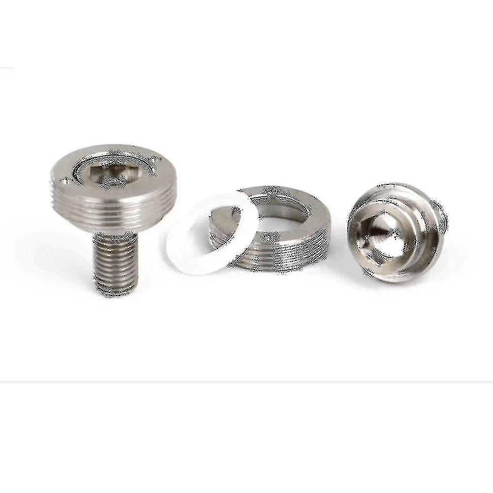 Titanium Alloy M8x15 Bicycle Hex Bolts For Bottom Bracket With Dust Cap Gasket Bike Parts- Titanium