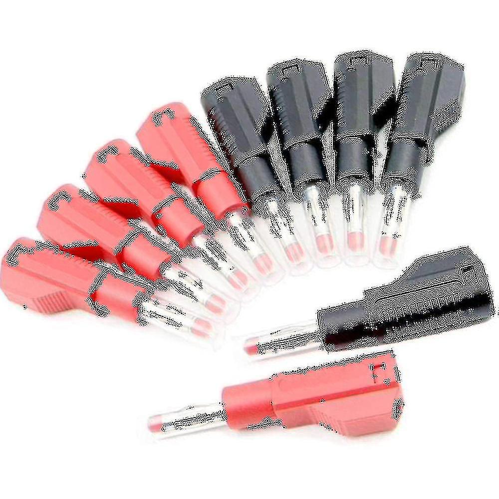 10 Sets Retractable Sheath 4mm Banana Plug Connectors Stackable Wire Solder Multimeter Test Leads E