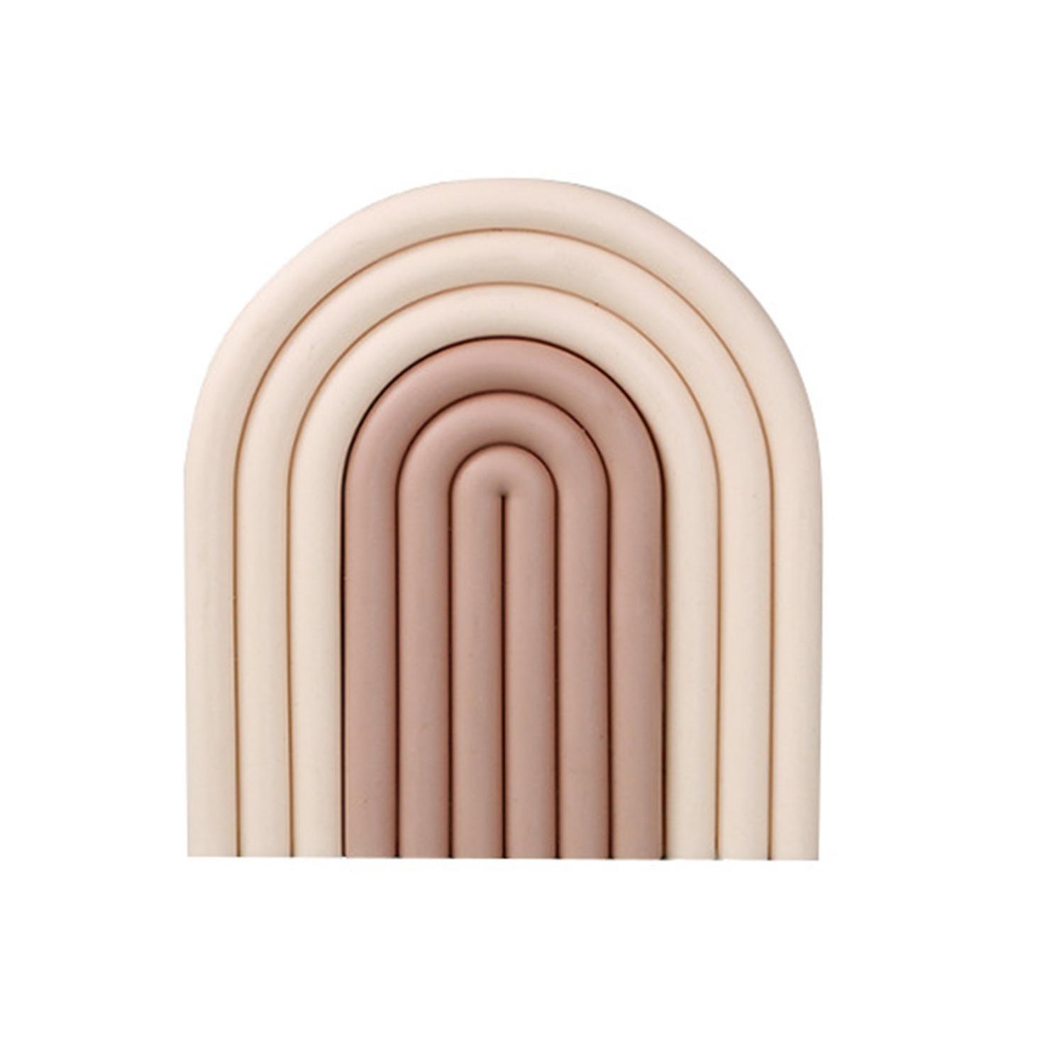 ZHOUBA Elastic Cup Mat Heat Insulation Silicone Anti-slid Fine Texture Cup Coaster for Home