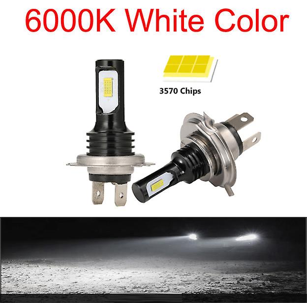 6000k Cold White-2pcs Super Bright Car Headlights H7 Led H4 881 H8/h9/h11 Hb3/9005 Hb4/9006 Auto Bulb 80w 20000lm Automobiles Headlamp Fog Light