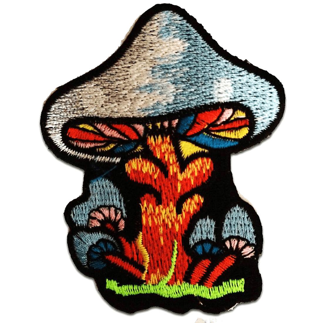 Patch / iron-on patch - Magic Mushroom Mushroom - colorful - 6 x 7.7 cm - Iron-on patch