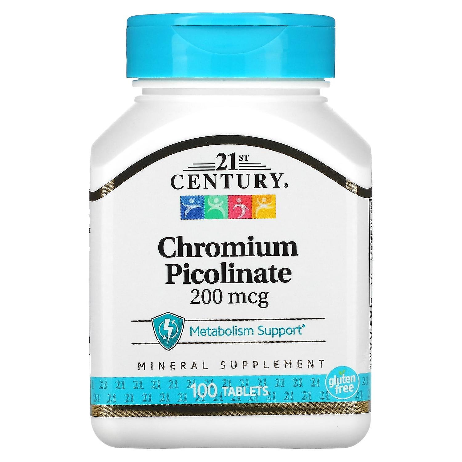 21st Century, Chromium Picolinate, 200 mcg, 100 Tablets